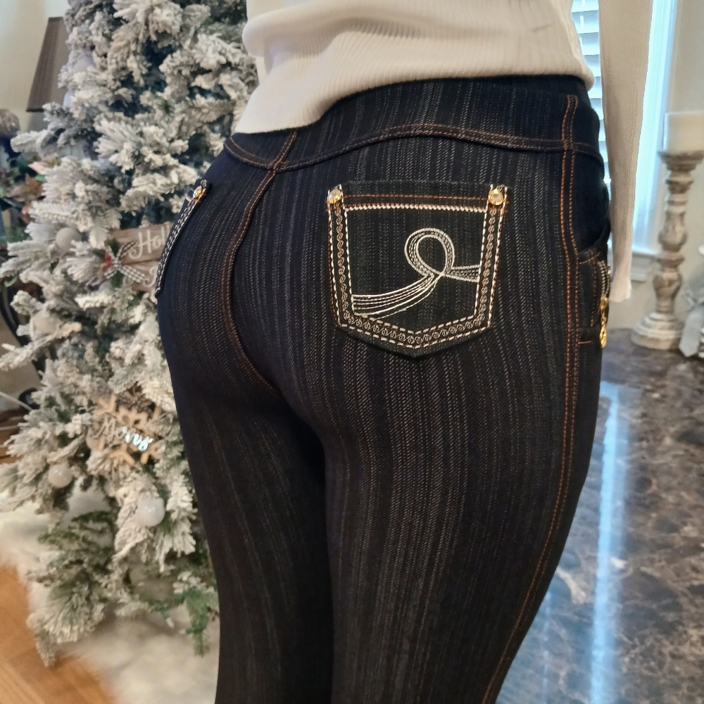 High Waisted Strecthy Thermal FleeceLined Pants Size L-XL Women